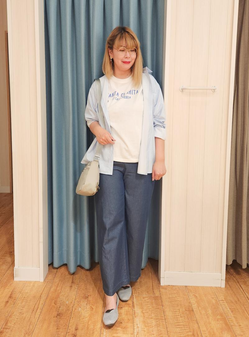 楽ちん、カジュアルなブルーコーデ