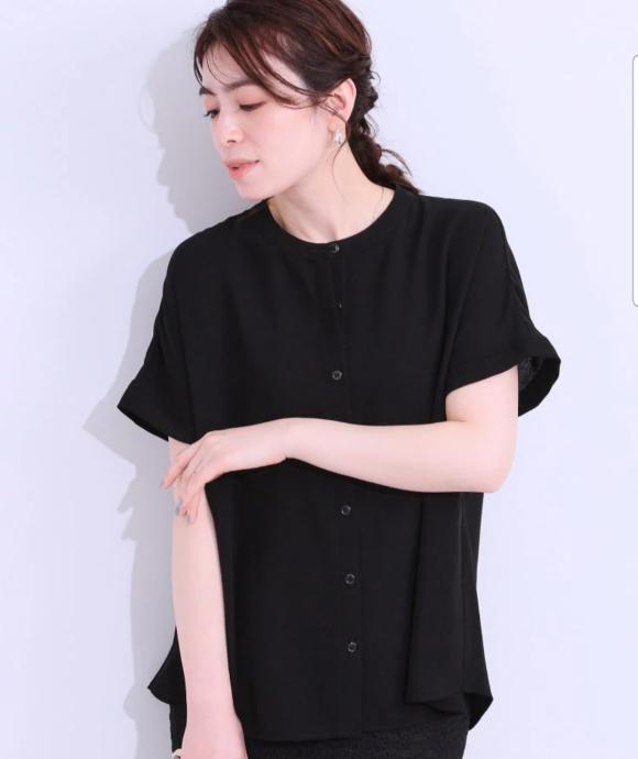 【洗える/プチプラ】大人の抜け感をプラスする バンドカラーシャツ