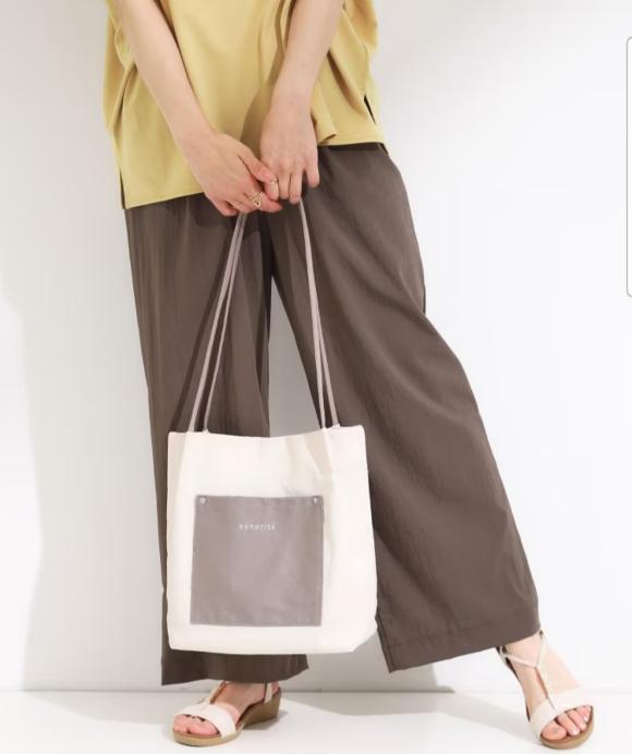 シンプルだから使いやすい つまみハンドル帆布トートバッグ