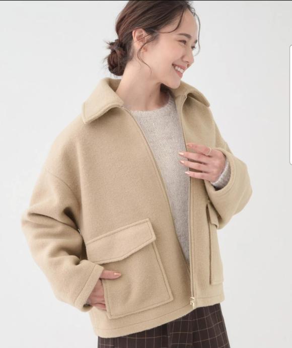 大人カジュアルコーデに 襟付きZIPブルゾン