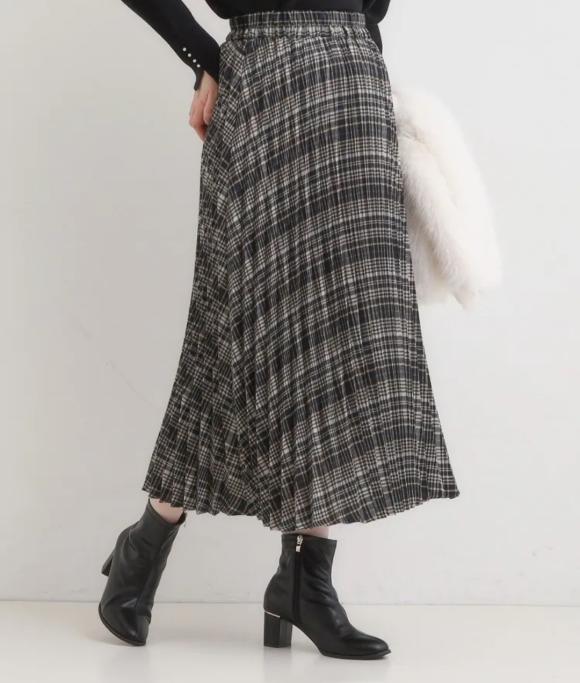 チェックプリーツスカート
