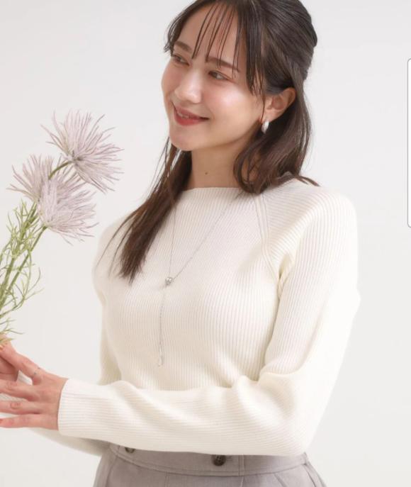 ちくちくしにくい リブハイネックやわらかニット