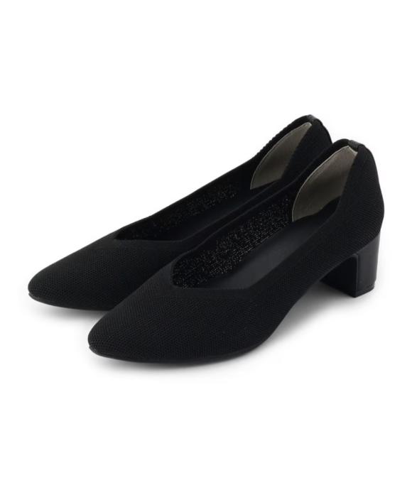 ニットヒールパンプス