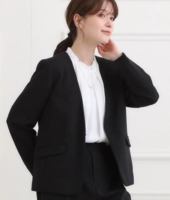 きちんと楽に。カットジョーゼットジャケット